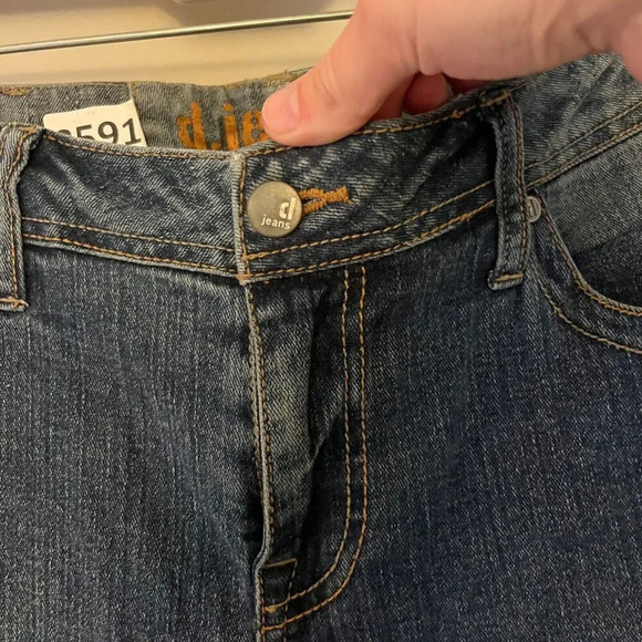 Vtg Y2K D Jeans Womens Straight Jeans 2P Denim Cowgirl Western Embroidered Studs - Picture 5 of 7